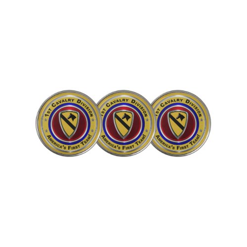 1st Cavalry Division _ Americas First Team  Golf Ball Marker
