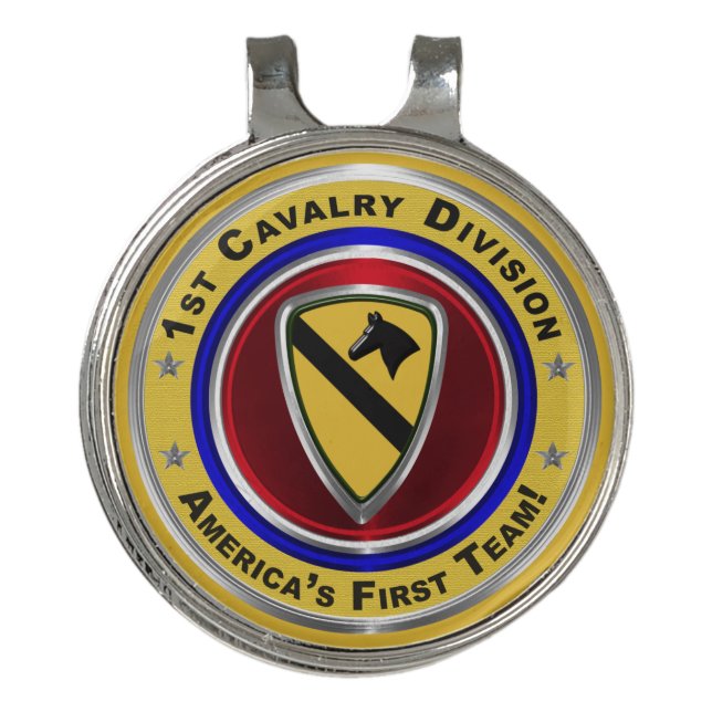 1st Cavalry Division - America’s First Team Golf Hat Clip (Front)
