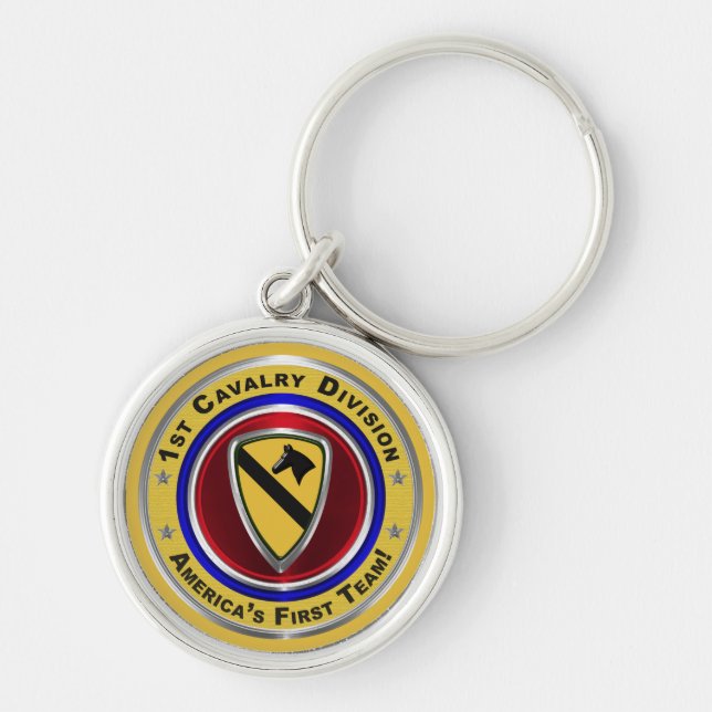 1st Cavalry Division - America’s First Team Keychain (Front)