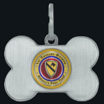 1st Cavalry Division - America’s First Team Pet ID Tag<br><div class="desc">Display your pride in our Army's famed 1st Cavalry Division – America’s First Team! This newly designed beautiful Custom Pet Tag makes a wonderful gift to your favorite pet ! The 1st Cavalry Division is part of our Rapid Deployment Forces and is indeed the “Tip of the Spear” for our...</div>