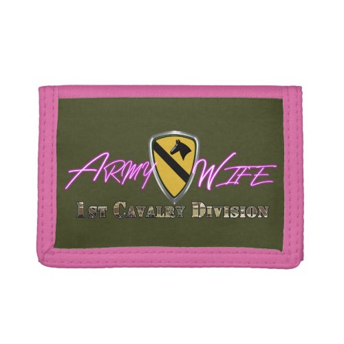 1st Cavalry Division Army Wife Trifold Wallet