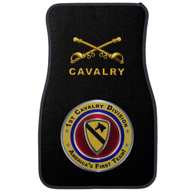 1st Cavalry Division Awesome “CAV” Soldiers Car Floor Mat (Front)