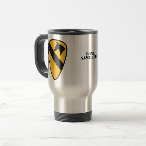 1st Cavalry Division Badge United States Travel Mug