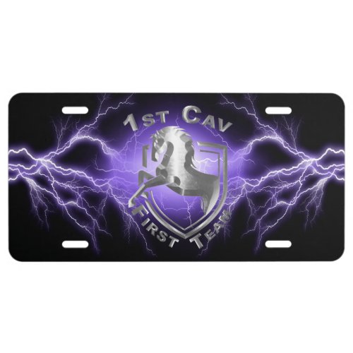 1st Cavalry Division Black Lightning License Plate
