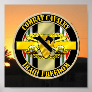 1st Cavalry Division Cavalry Scout OIF VETERAN Poster