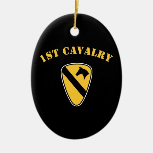 1st Cavalry Division Ceramic Ornament