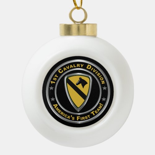 1st Cavalry Division Christmas  Ceramic Ball Christmas Ornament