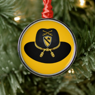 1st Cavalry Division  Christmas Metal Ornament