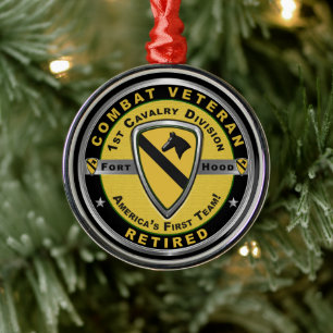 1st Cavalry Division Christmas Metal Ornament