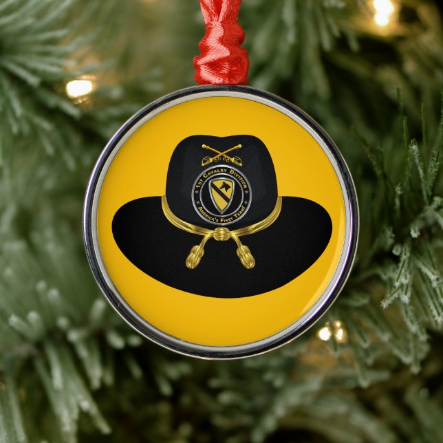 1st Cavalry Division Christmas Metal Ornament (Tree)