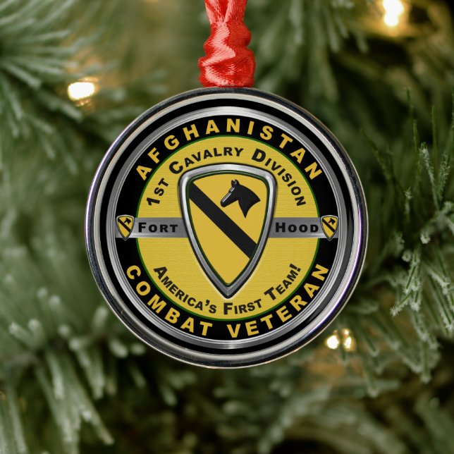1st Cavalry Division Christmas Metal Ornament (Tree)