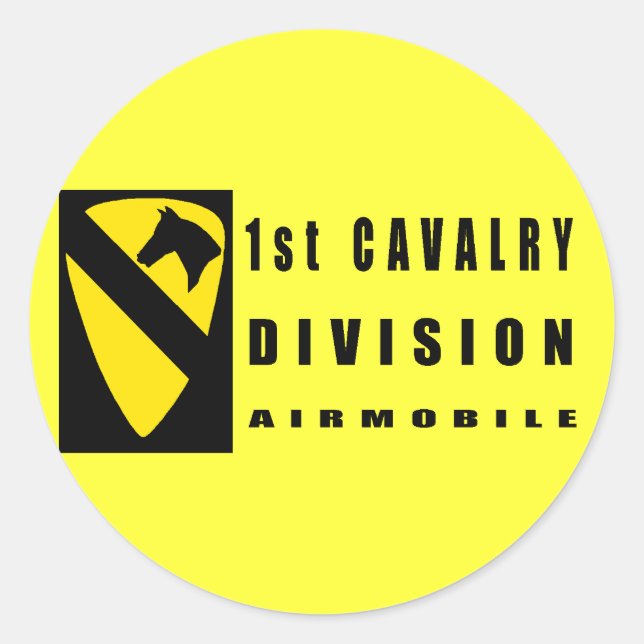 1st CAVALRY DIVISION Classic Round Sticker (Front)