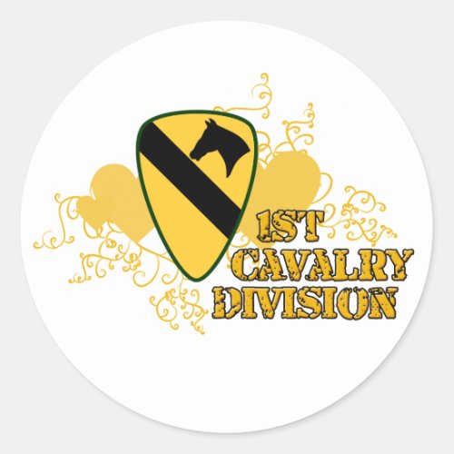 1st Cavalry Division Classic Round Sticker