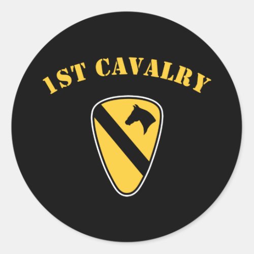 1st Cavalry Division Classic Round Sticker