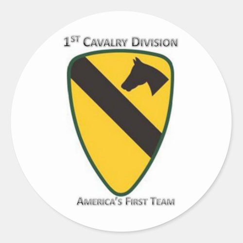 1st Cavalry Division Classic Round Sticker