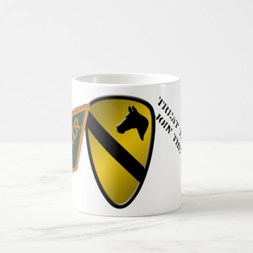 1st Cavalry Division Color Change Tanker Mug