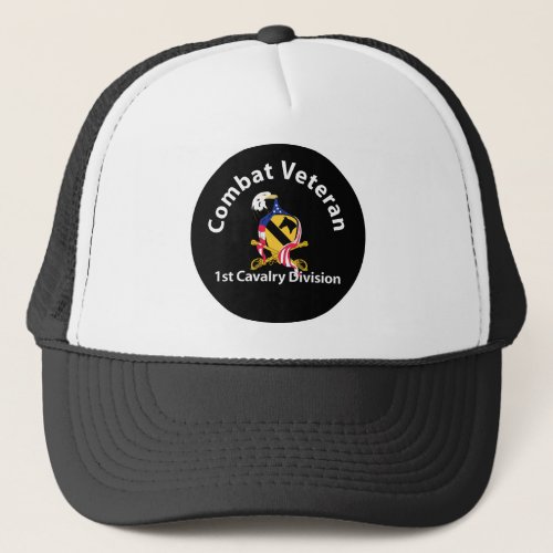 1st Cavalry Division Combat Veteran Trucker Hat