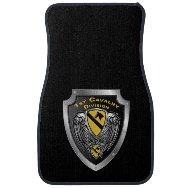 1st Cavalry Division Customized Cav Shield Car Floor Mat (Front)