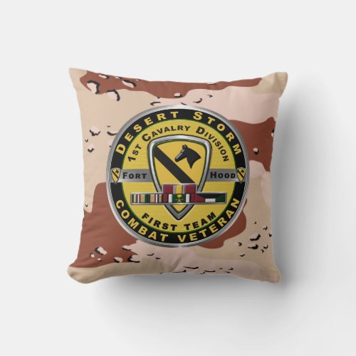 1st Cavalry Division Desert Storm Throw Pillow