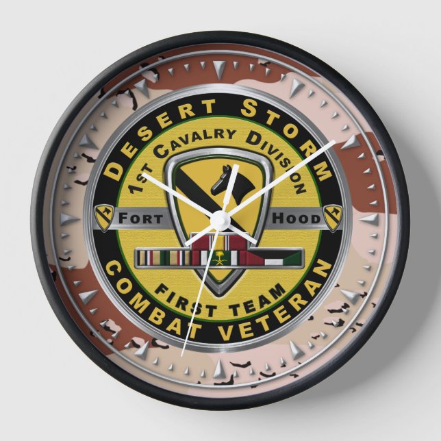 1st Cavalry Division Desert Storm Veteran  Clock (Front)