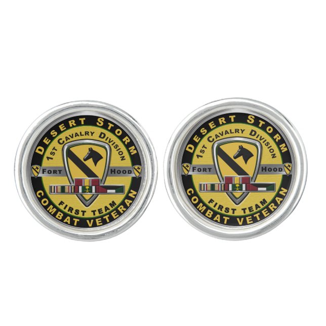 1st Cavalry Division Desert Storm Veteran Cufflinks (Front)