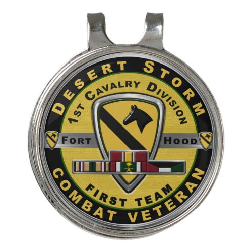 1st Cavalry Division Desert Storm Veteran Golf Hat Clip