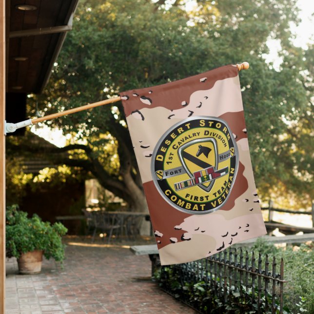 1st Cavalry Division Desert Storm Veteran House Flag (In SItu)