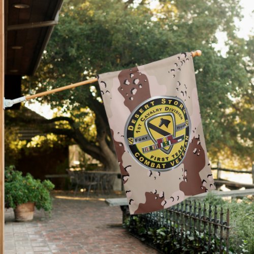 1st Cavalry Division Desert Storm Veteran House Flag