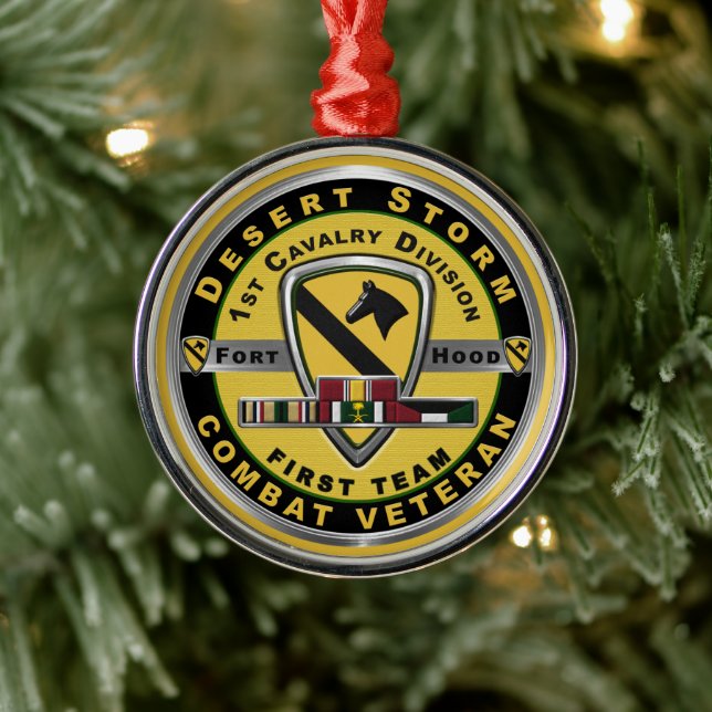 1st Cavalry Division Desert Storm Veteran Metal Or Metal Ornament (Tree)