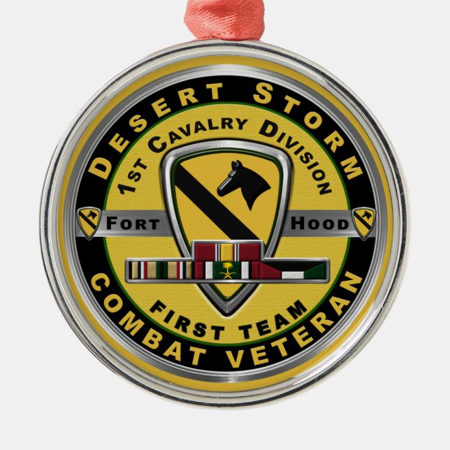 1st Cavalry Division Desert Storm Veteran Metal Ornament (Front)