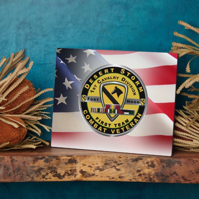 1st Cavalry Division Desert Storm Veteran Plaque (Side)