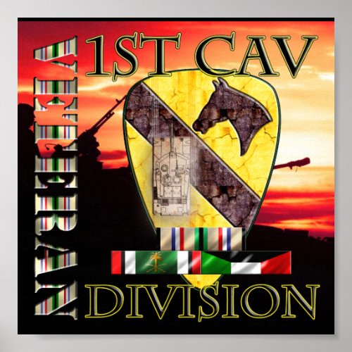 1st Cavalry Division Desert Storm Veteran Poster