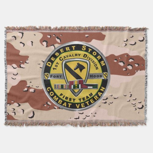 1st Cavalry Division Desert Storm Veteran Throw Blanket