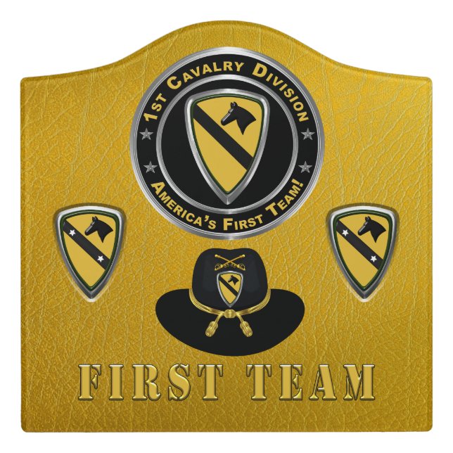1st Cavalry Division  Door Sign (Large Crest Front)