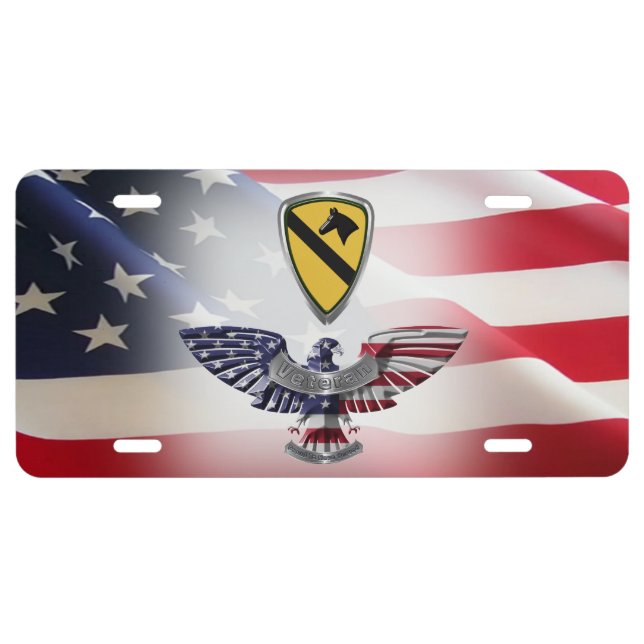 1st Cavalry Division Eagle  License Plate (Front)