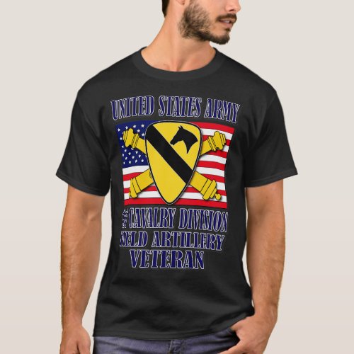 1st Cavalry Division Field Artillery Veteran T_Shirt