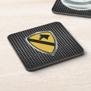 1st Cavalry Division First Team Beverage Coaster
