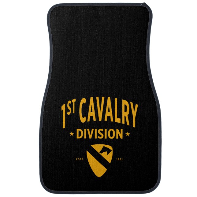 1st Cavalry Division "First Team" Car Floor Mat (Front)