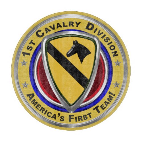 1st Cavalry Division First Team Cutting Board