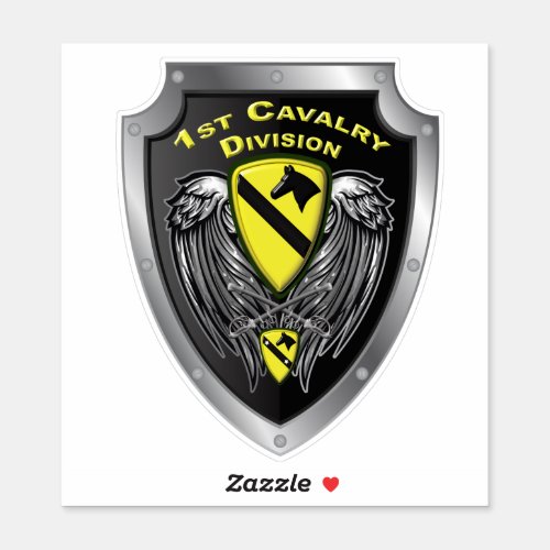 1st Cavalry Division âœFirst Teamâ Sticker