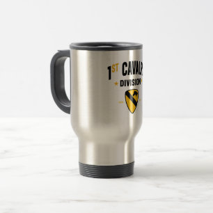 1st Cavalry Division "First Team United States" Travel Mug