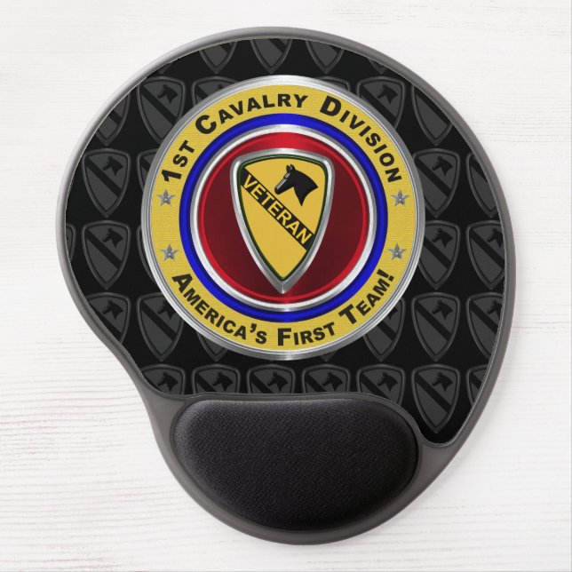 1st Cavalry Division “First Team” Veteran Gel Mouse Pad (Front)