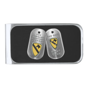 1st Cavalry Division “First Team” Veteran Silver Finish Money Clip