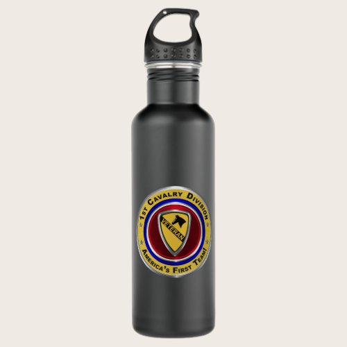 1st Cavalry Division “First Team” Veteran Stainless Steel Water Bottle 1st Cavalry Division “First Team” Veteran Stainless Steel Water Bottle