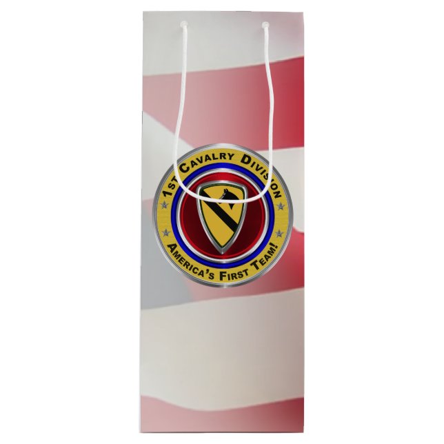 1st Cavalry Division “First Team” Wine Gift Bag (Front)
