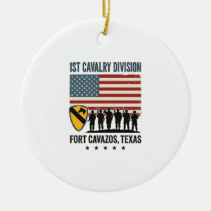 1st Cavalry Division Fort Hood Vintage Military Sh Ceramic Ornament