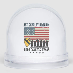 1st Cavalry Division Fort Hood Vintage Military Sh Snow Globe