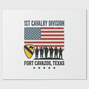 1st Cavalry Division Fort Hood Vintage Military Sh Wrapping Paper