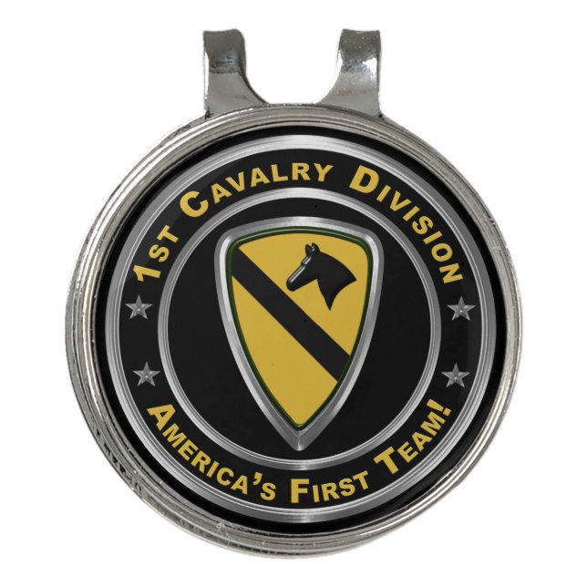 1st Cavalry Division  Golf Hat Clip (Front)