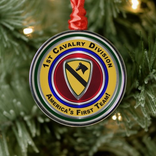 1st Cavalry Division Keepsake Christmas Metal Ornament